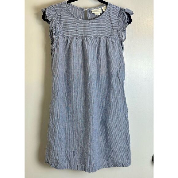 Cynthia Rowley size XS blue/white 100% linen dress - Picture 3 of 8